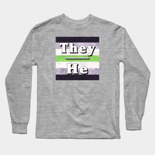 They-He Pronouns: Agender Long Sleeve T-Shirt